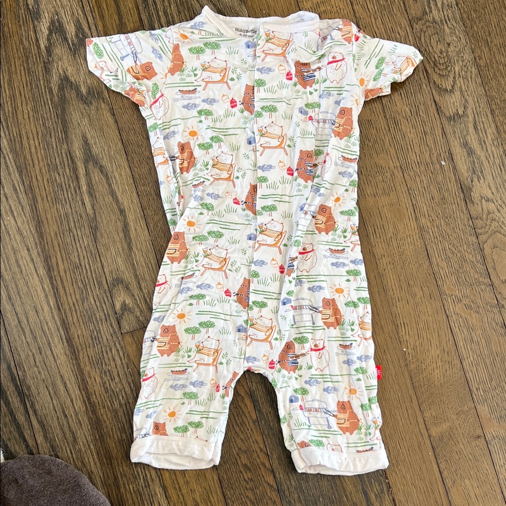 Magnetic Me White Animal Print Bodysuit